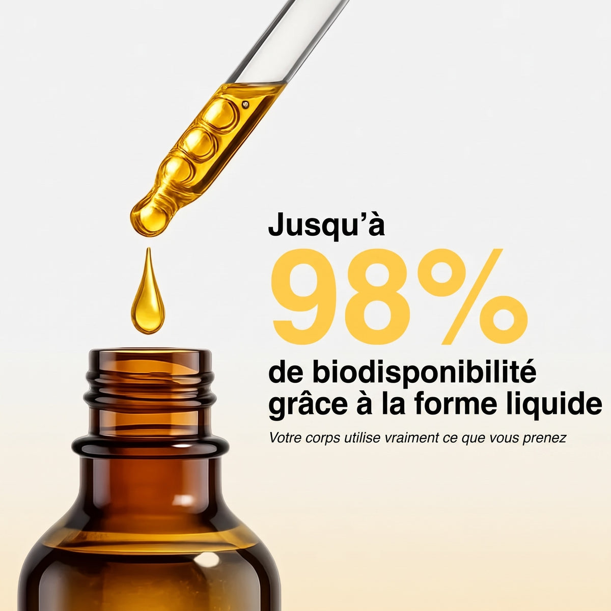 Jusqu'à 98 % de biodisponibilité